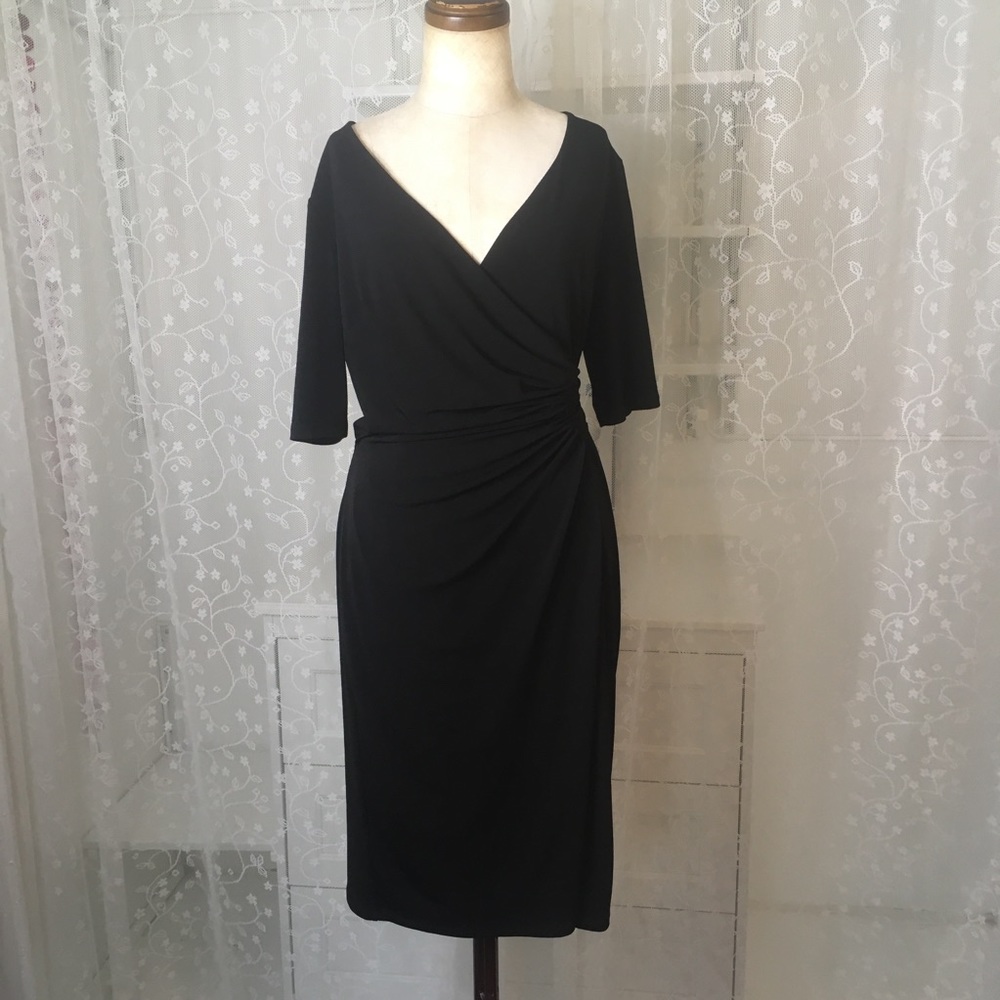 Small Black Ann Taylor Wrap Dress